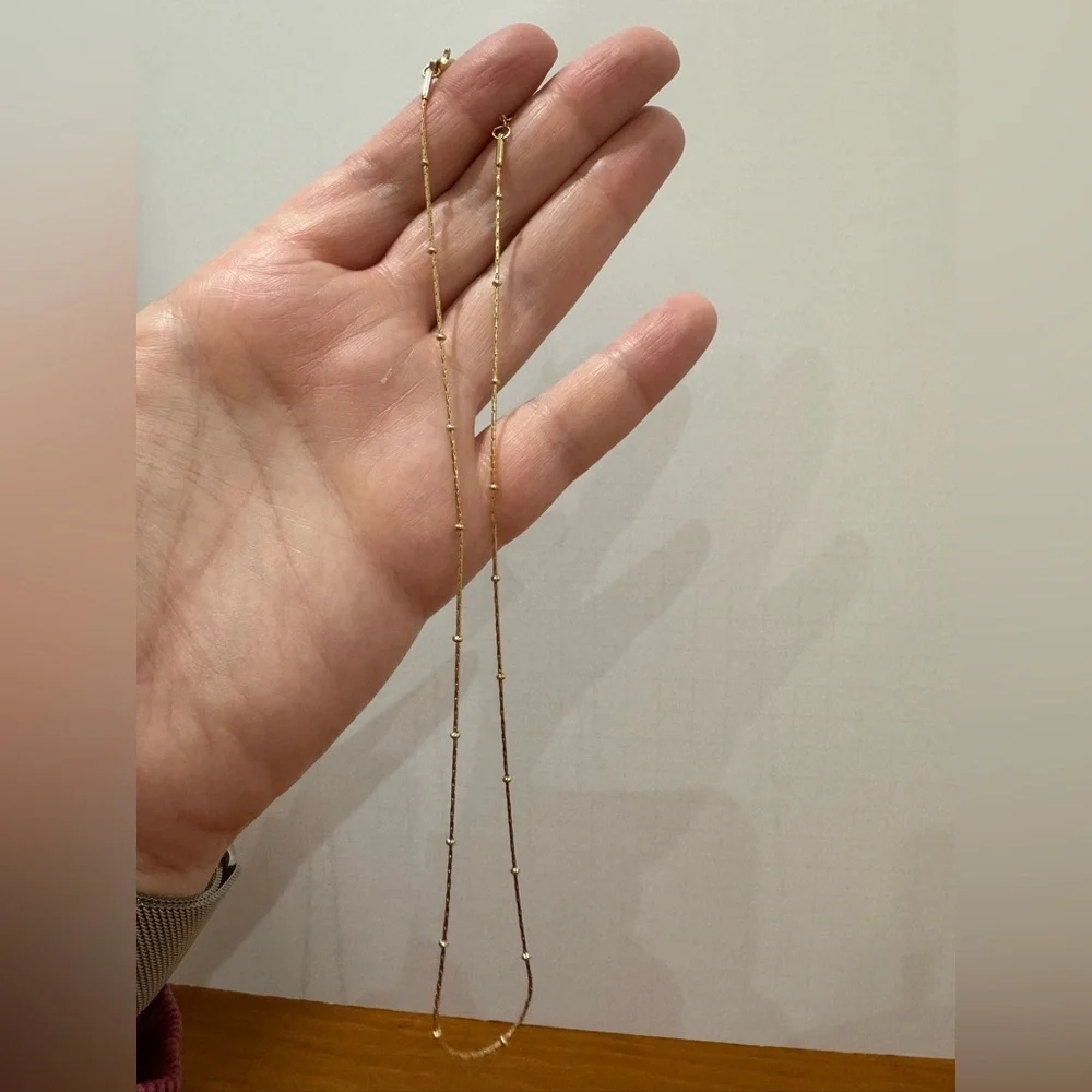 Victoria Emerson Gold filled Necklace adjustable length dainty chain